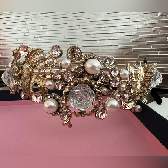 BRAND NWT PRONOVIAS GOLD BRIDAL HEADBAND - Picture 11 of 11